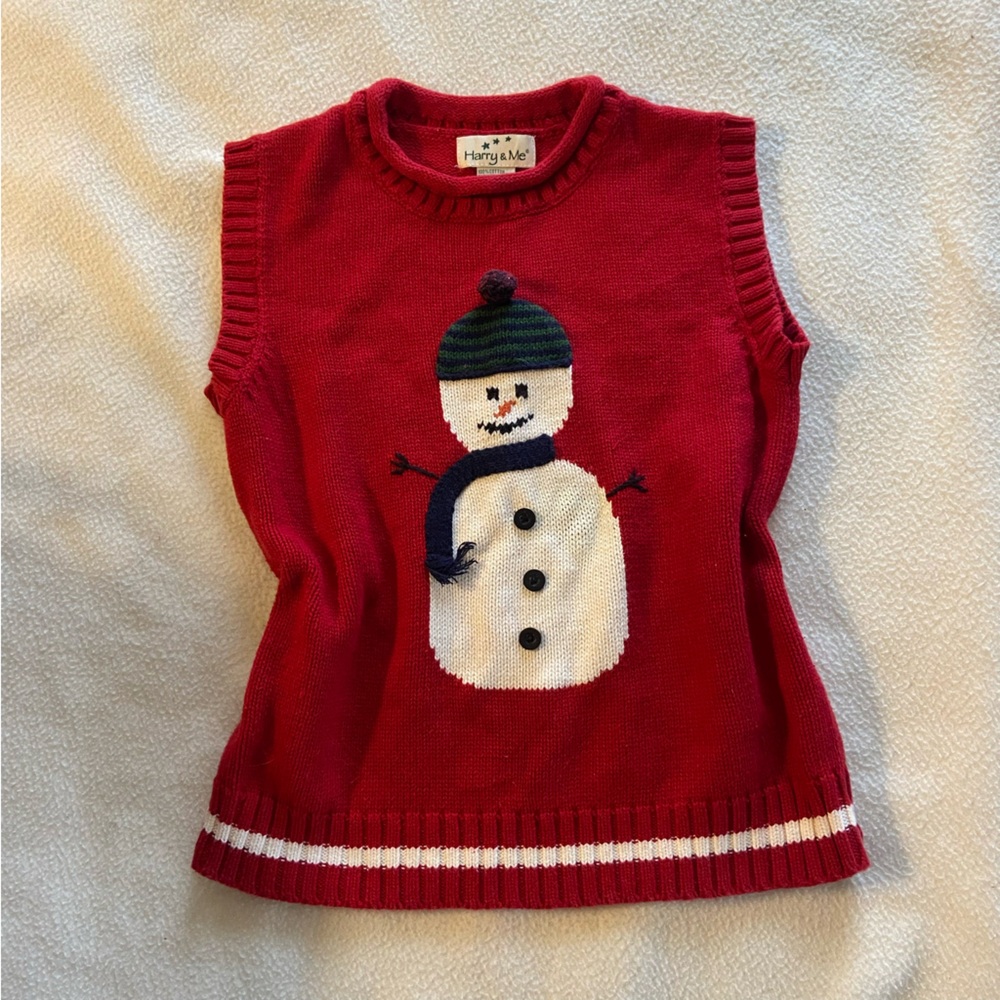 Red Snowman Sweater Vest